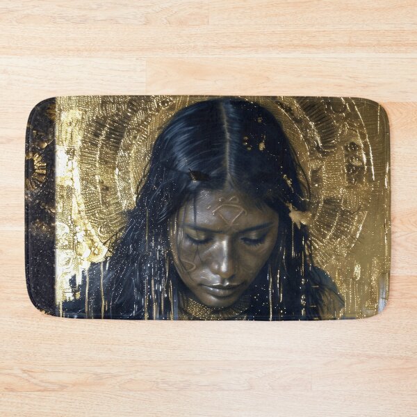 Item preview, Taino Goddess Atabey Surreal Gold Art designed and sold by All Souls Dream.