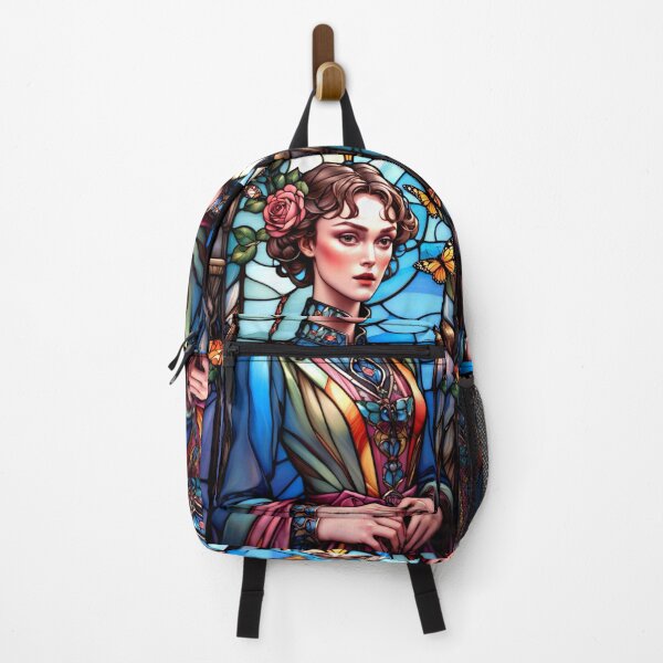 Item preview, Jane Austen’s Pride & Prejudice Elizabeth Bennet Stained Glass Portrait designed and sold by Smile More Art Store ⭐️⭐️⭐️⭐️⭐️.