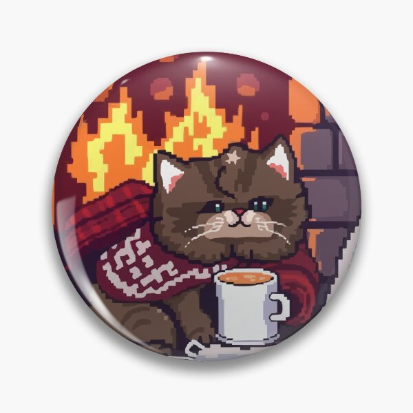 Item preview, Pixel Cozy Cabin Cat designed and sold by NaturePixel.