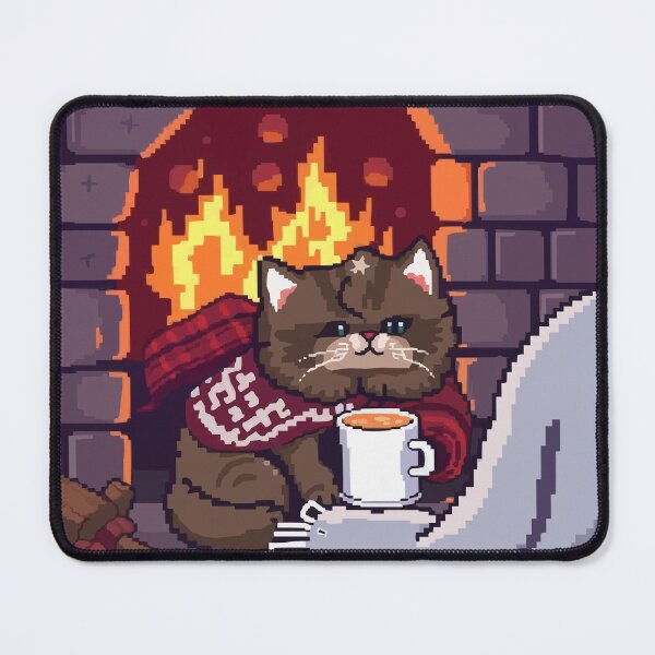 Item preview, Pixel Cozy Cabin Cat designed and sold by NaturePixel.