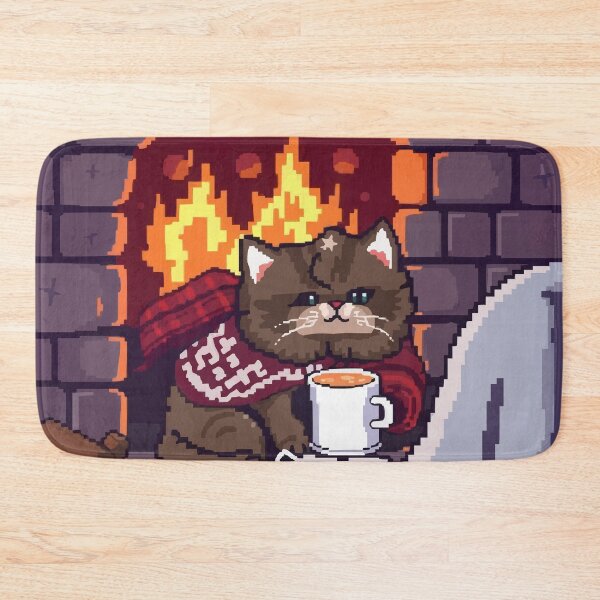 Item preview, Pixel Cozy Cabin Cat designed and sold by NaturePixel.