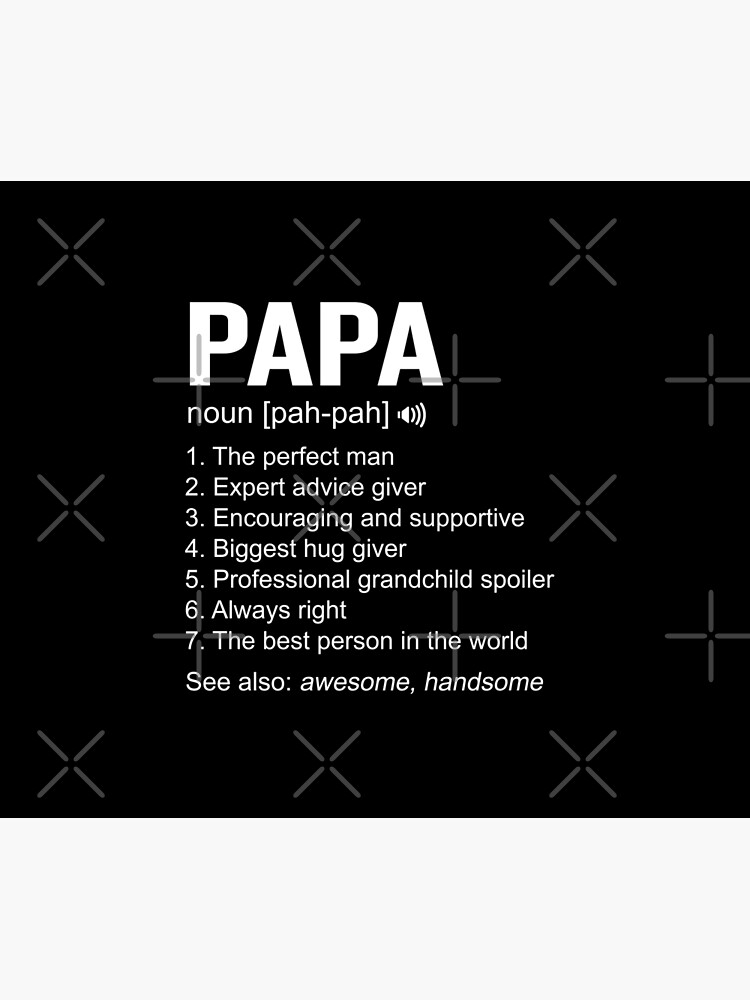 Papa Definition Vatertag Geschenk Cool Dad Bedeutung Wandbehang