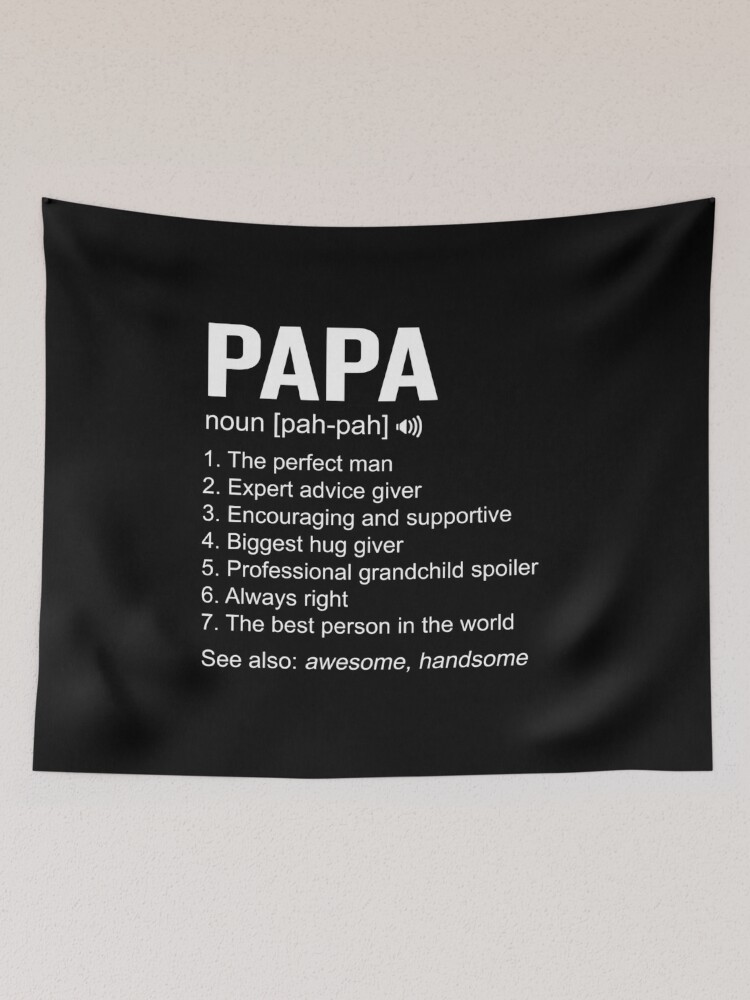 Tela decorativa «Papá Definición Regalo del día del padre Cool Dad  Significado» de JapaneseInkArt | Redbubble