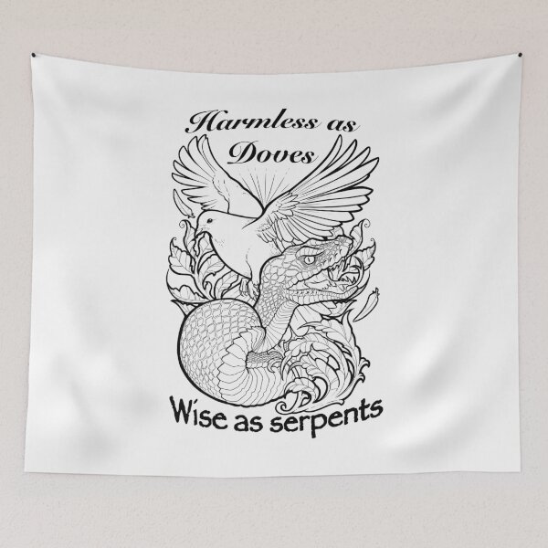 Item preview, Doves and Serpents Christian Bible Quote designed and sold by PhyrexiaB.