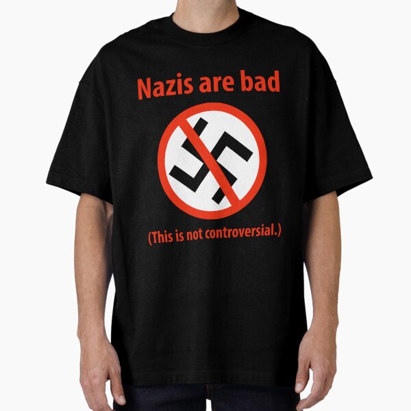 Vista previa del artículo con la obra «Los nazis son malos.», diseñado y vendido por Rachel the Artist .