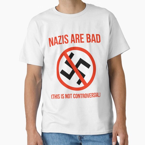 Vista previa del artículo con la obra «Los nazis son malos.», diseñado y vendido por Rachel the Artist .