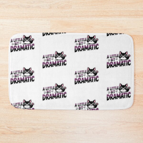 Item preview, "a little bit dramatic" cute girly relatable life quote design designed and sold by flutterfinds.