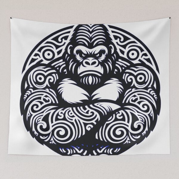 Item preview, Tribal Kong Art – Powerful Gorilla designed and sold by BubbleSpy.