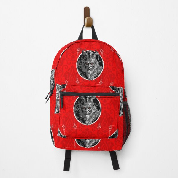 Item preview, ominous christmas krampus red damask designed and sold by Gossip Rag.
