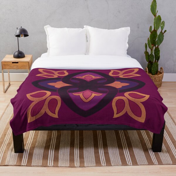 Item preview, Azulejo floral francés danés (negro, dorado, rosa y morado) designed and sold by Mx’d Media Art and Design by Henri Hulo.