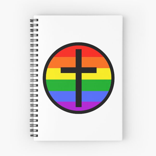 Item preview, Rainbow flag with Christian cross  designed and sold by Rachel the Artist .