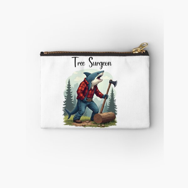 Item preview, Funny Shark Tree Surgeon in a paul Bunyan Costume designed and sold by EmeraldCauldren.