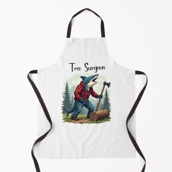 Item preview, Funny Shark Tree Surgeon in a paul Bunyan Costume designed and sold by EmeraldCauldren.