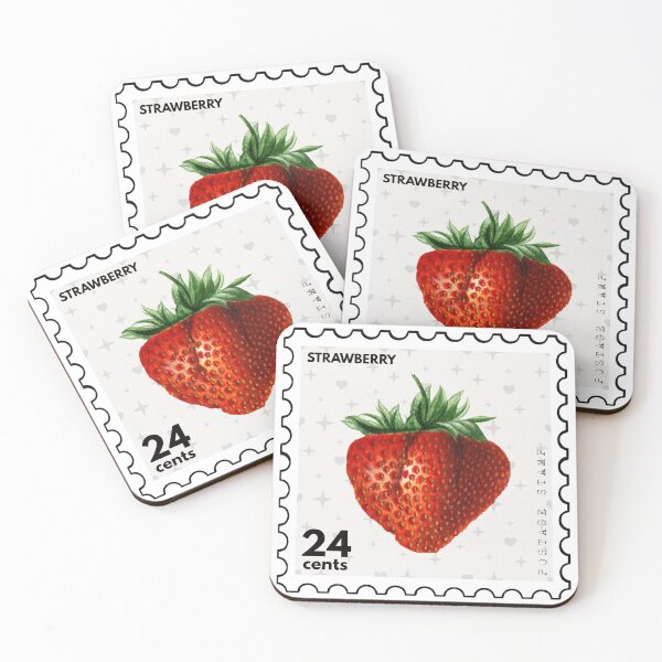 Item preview, Vintage Strawberry Postage Stamp designed and sold by RabbitK.