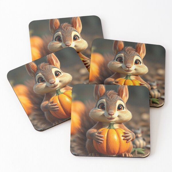 Item preview, Cute Squirrel with Pumpkin  designed and sold by luckymurph.