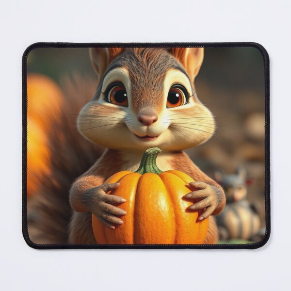 Item preview, Cute Squirrel with Pumpkin  designed and sold by luckymurph.