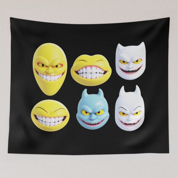 Item preview, Mischievous Emoticon Heads Sticker Pack designed and sold by Rothnaric.
