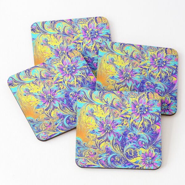 Item preview, Fibonacci Floral Chaos in Vibrant Urban Fantasy designed and sold by blackhalt.