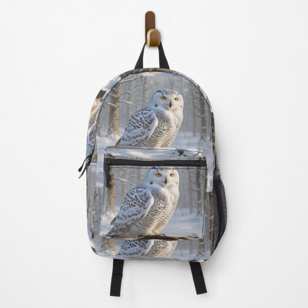 Item preview, snowy owl striking yellow eyes designed and sold by InezPhotography.