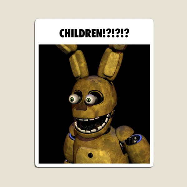 Imán for Sale con la obra «fnaf spring bonnie ¡¿¡¿¡NIÑOS
