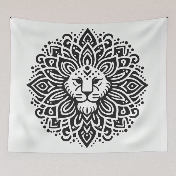 Item preview, Rangoli Lion Face art  designed and sold by ZulryLifestyles.