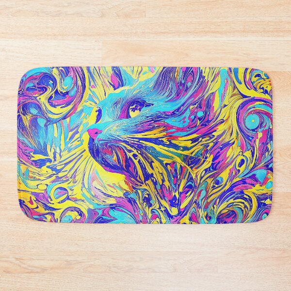 Item preview, Colorful Enigmatic Cat in Fractal Urban Wonderland designed and sold by blackhalt.