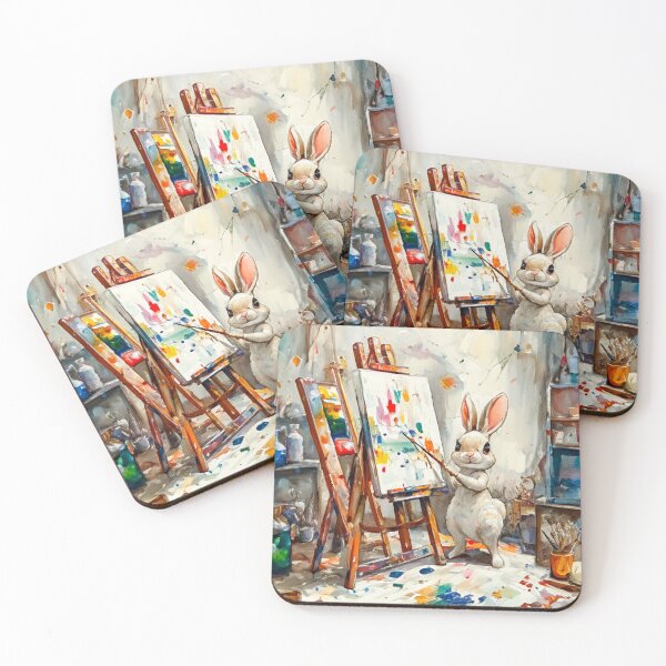 Item preview, Rabbit painting designed and sold by Christina Brunton Art.