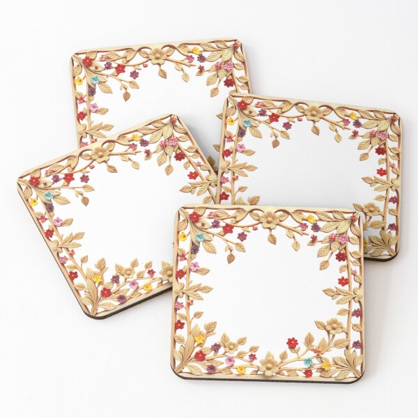 Item preview, Frame of Wooden Flowers designed and sold by SparkSpiral.