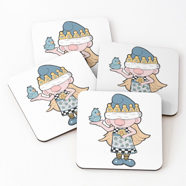 Item preview, Gnome Princess Daisy with a blue bird part of Jessica Erin’s Princess & Gnome Collection designed and sold by Jessica Erin.