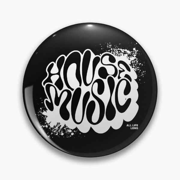 Item preview, HOUSE MUSIC  - Trippy Font Splash (white)  designed and sold by Discothreadz.