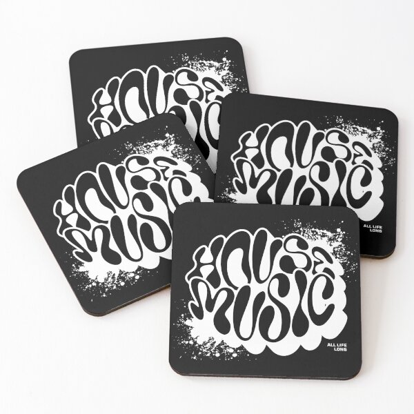 Item preview, HOUSE MUSIC  - Trippy Font Splash (white)  designed and sold by Discothreadz.