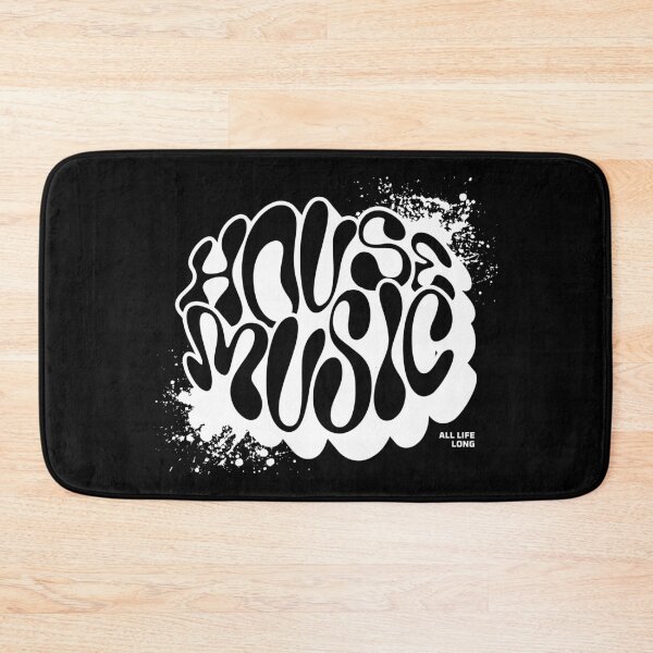 Item preview, HOUSE MUSIC  - Trippy Font Splash (white)  designed and sold by Discothreadz.