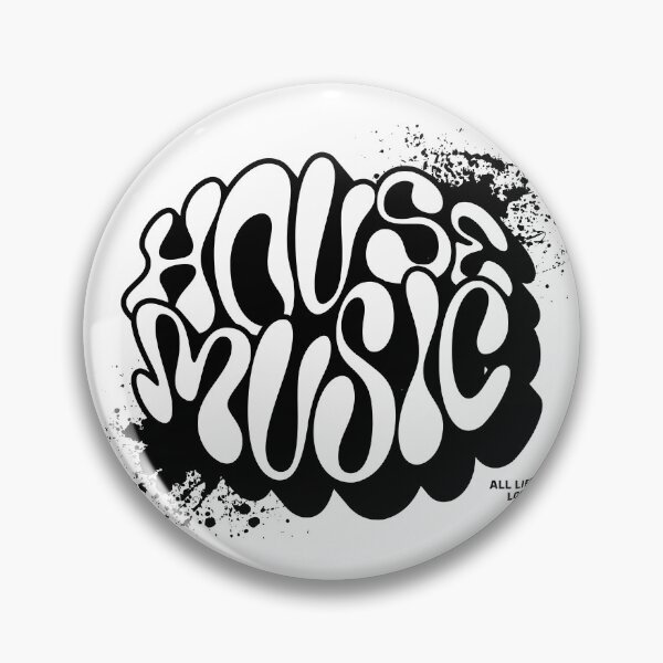 Item preview, HOUSE MUSIC  - Trippy Font Splash (Black)  designed and sold by Discothreadz.