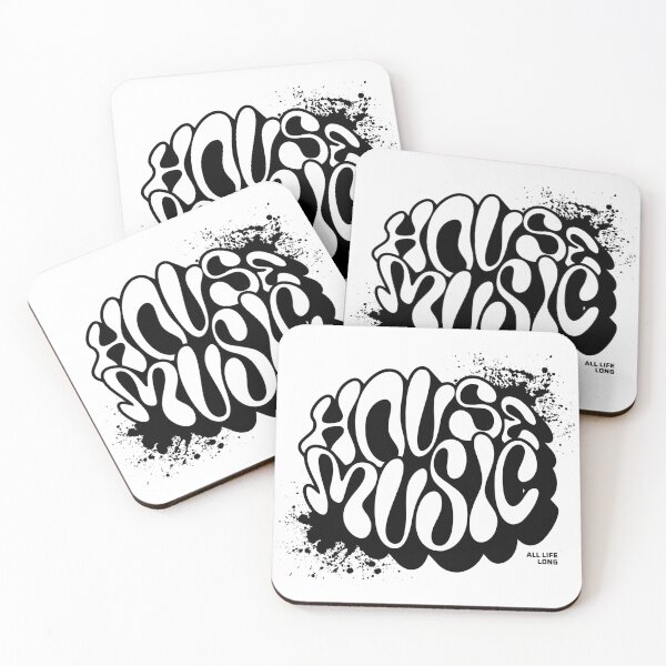 Item preview, HOUSE MUSIC  - Trippy Font Splash (Black)  designed and sold by Discothreadz.