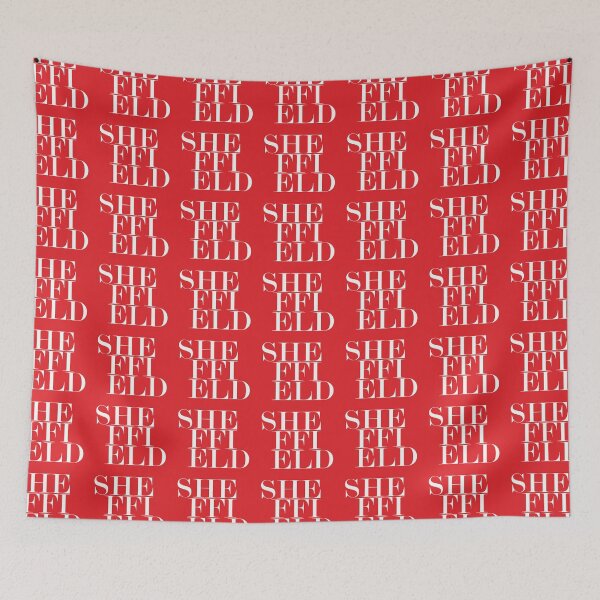 Item preview, Sheffield UK City (Red) Typography Minimalist Patriotic Travel Souvenir designed and sold by kakarikihill.