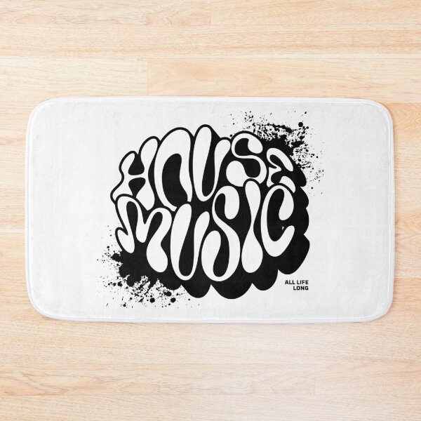 Item preview, HOUSE MUSIC  - Trippy Font Splash (Black)  designed and sold by Discothreadz.