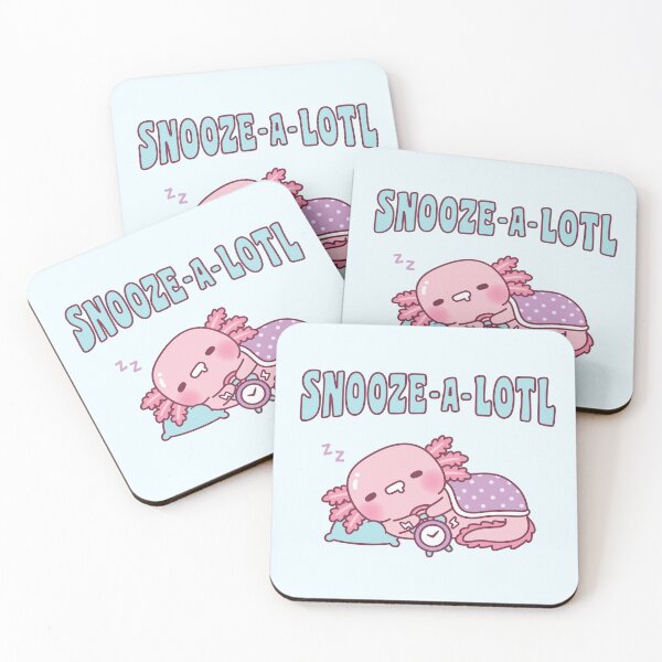 Item preview, Cute Sleeping Axolotl Snooze A Lotl Funny Pun designed and sold by rustydoodle.