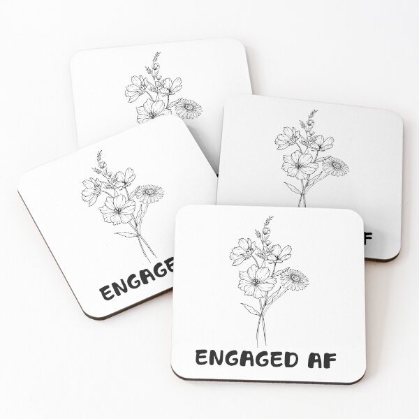 Item preview, Engaged AF Bride To Be Gift Funny Bride Quote Newly Engaged Couple designed and sold by CCKimShop.