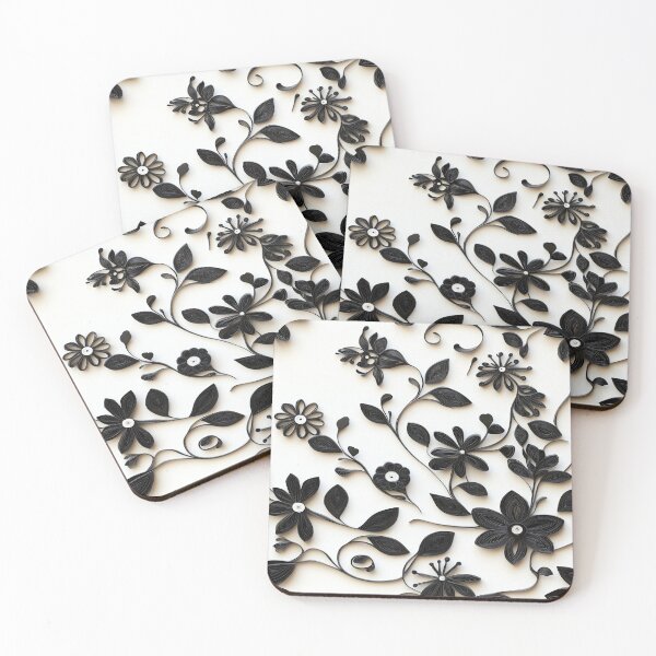 Item preview, Black Paper Floral designed and sold by PrintsByFrank.