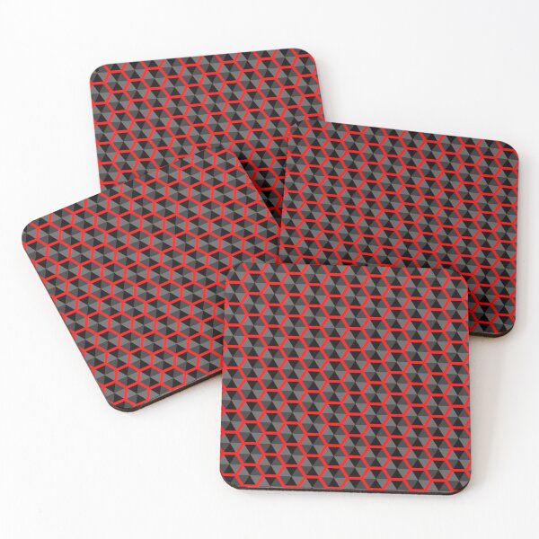 Item preview, Black And Red Hexagon Gamer Pattern  designed and sold by PhyrexiaB.