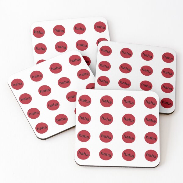 Item preview, dark red haha stickers designed and sold by huhwhatno.