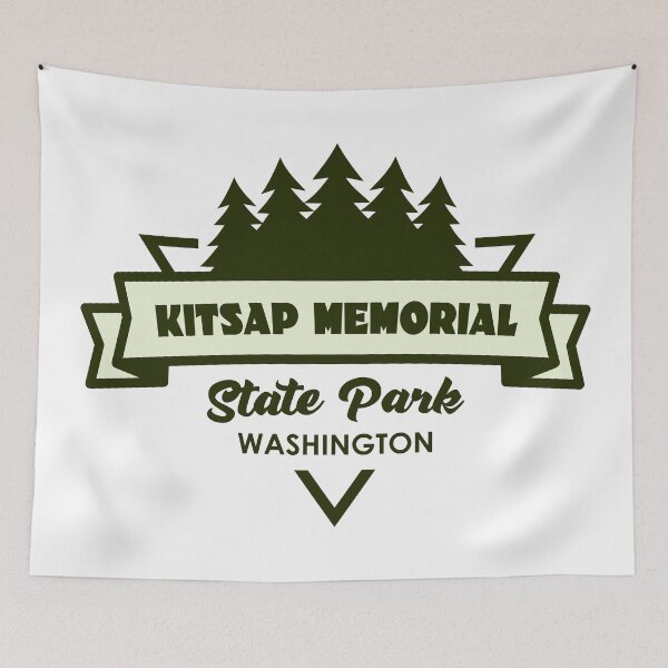 Item preview, Kitsap Memorial State Park Washington Trees And Ribbon designed and sold by bivenart.