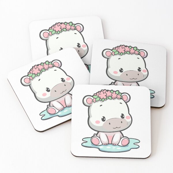 Item preview, Adorable Cartoon Moo deng  with Flower Crown sticker and t shirt design  designed and sold by CreativeTomb.