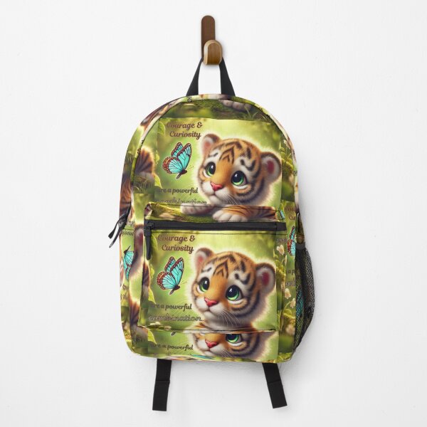 Artikelvorschau, Entzückendes Tigerjunges spielt mit Schmetterling – Motivierende Wildlife Art entworfen und verkauft von Jayara [Born To Reign].
