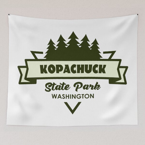 Item preview, Kopachuck State Park Washington Trees And Ribbon designed and sold by bivenart.