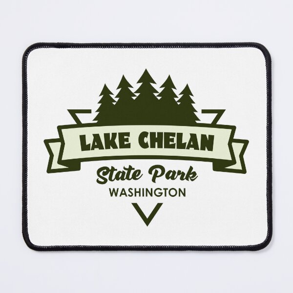 Item preview, Lake Chelan State Park Washington Trees And Ribbon designed and sold by bivenart.