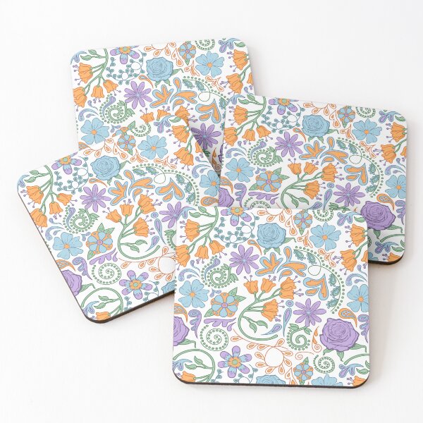 Item preview, Flower Paisley Design Orange, Blue, Purple, and Green designed and sold by KatelynMitalski.
