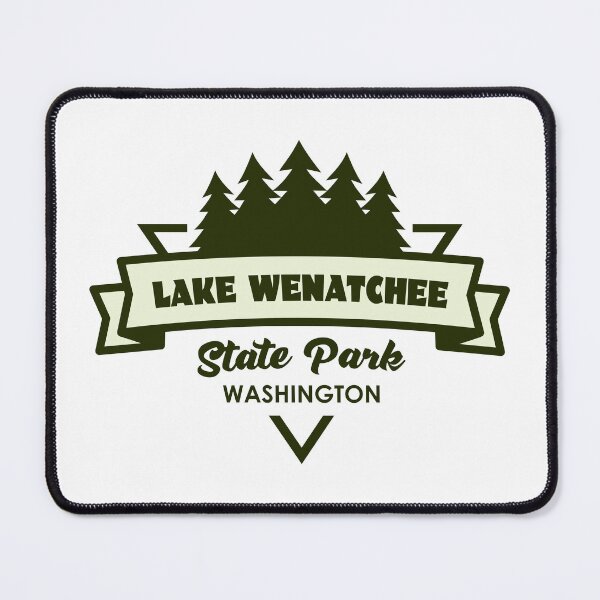 Item preview, Lake Wenatchee State Park Washington Trees And Ribbon designed and sold by bivenart.