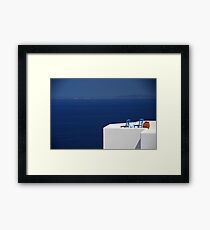 ENDLESS AEGEAN BLUE Framed Print