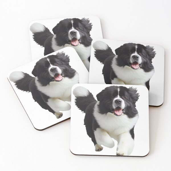 Item preview, Happy White and Black Newfoundland designed and sold by HappyDogPark.